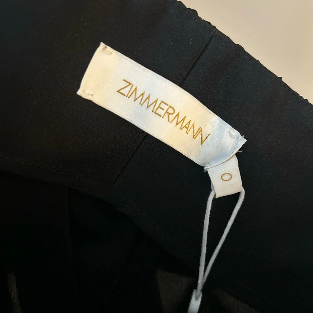 Zimmermann Halter Neck Top | Black, Silk, Flower Brooch - Picture 4 of 6